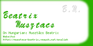 beatrix musztacs business card