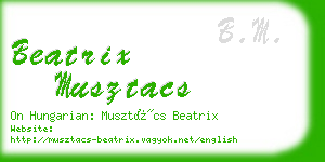 beatrix musztacs business card